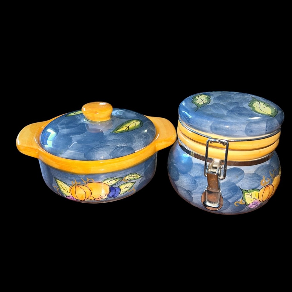 Set Of 2 Fall Themed Casserole And Jar Dishes